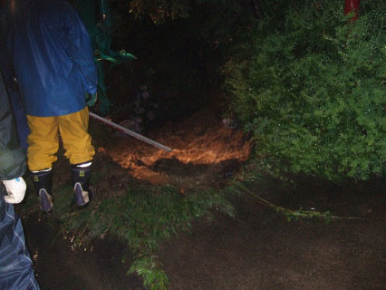 豪雨被害箇所（山の湯）